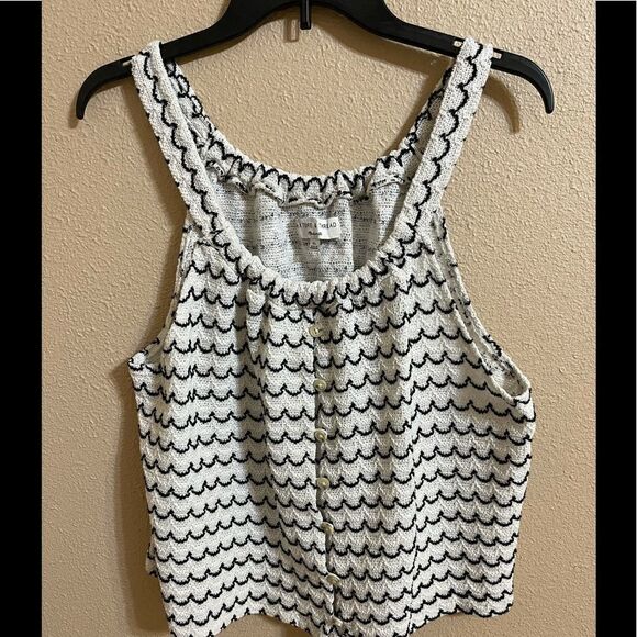 ❤️Madewell  Textured  Striped Tank XL - Picture 1 of 7